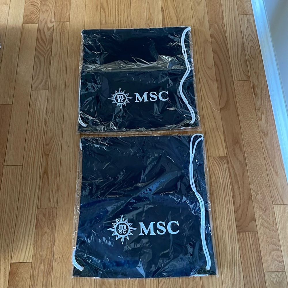 MSC cruises cinch bags new in package